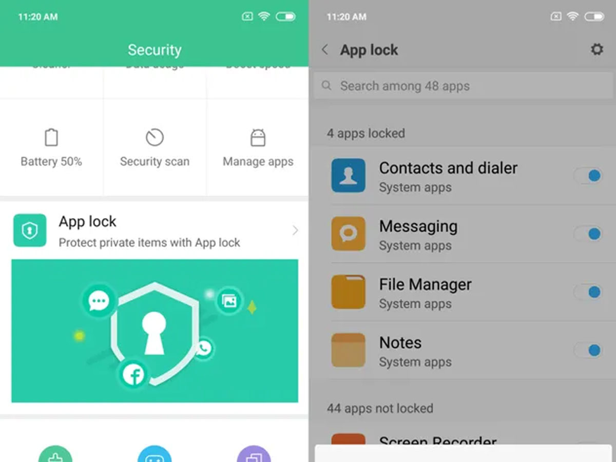 app-lock-untuk- sembunyikan aplikasi di hp xiaomi