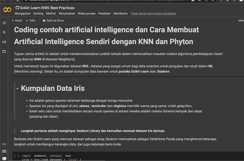 Coding contoh artificial intelligence dan Cara Membuat Artificial Intelligence Sendiri