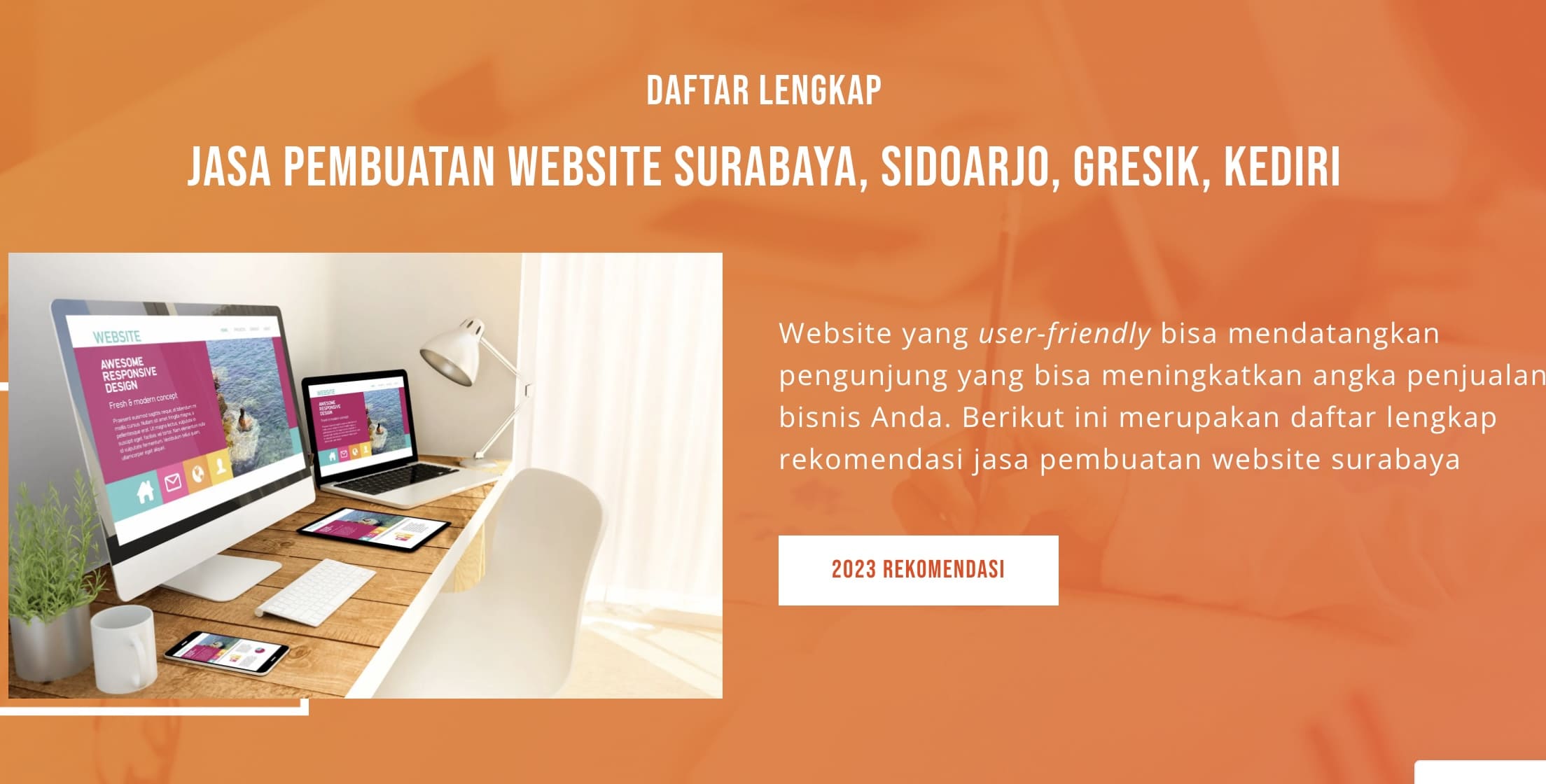 jasa pembuatan website surabaya , gresik, sidoarjo, kediri