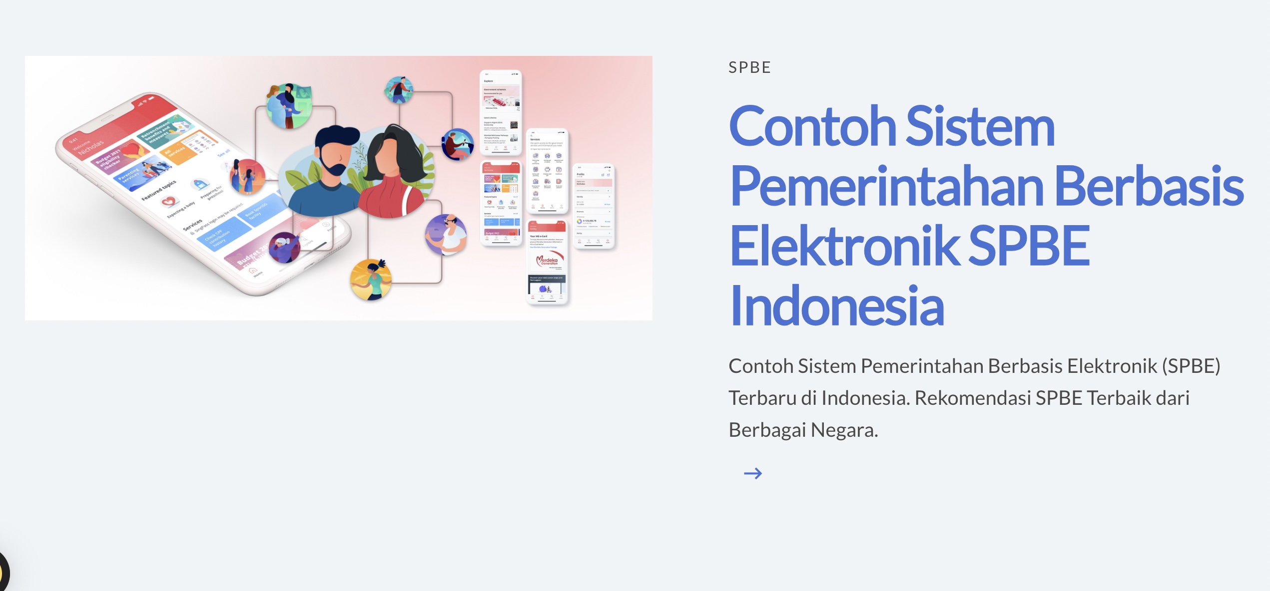 Contoh Sistem Pemerintahan Berbasis Elektronik SPBE Indonesia