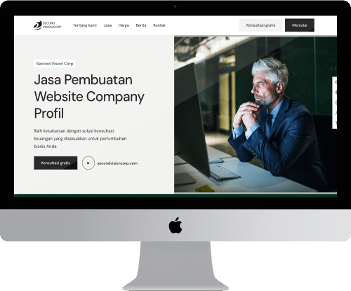 Mockup Desain dari Jasa Pembuatan Website Company Profile
