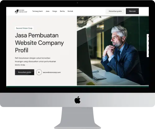 Mockup Desain dari Jasa Pembuatan Website Company Profil