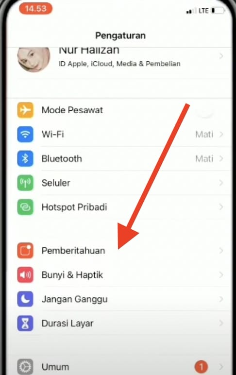 Langkah 3 - cara membuat wa centang 1 tanpa mematikan data di iphone