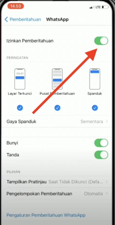 Langlah 5 - cara membuat wa centang 1 di wa biasa di iphone