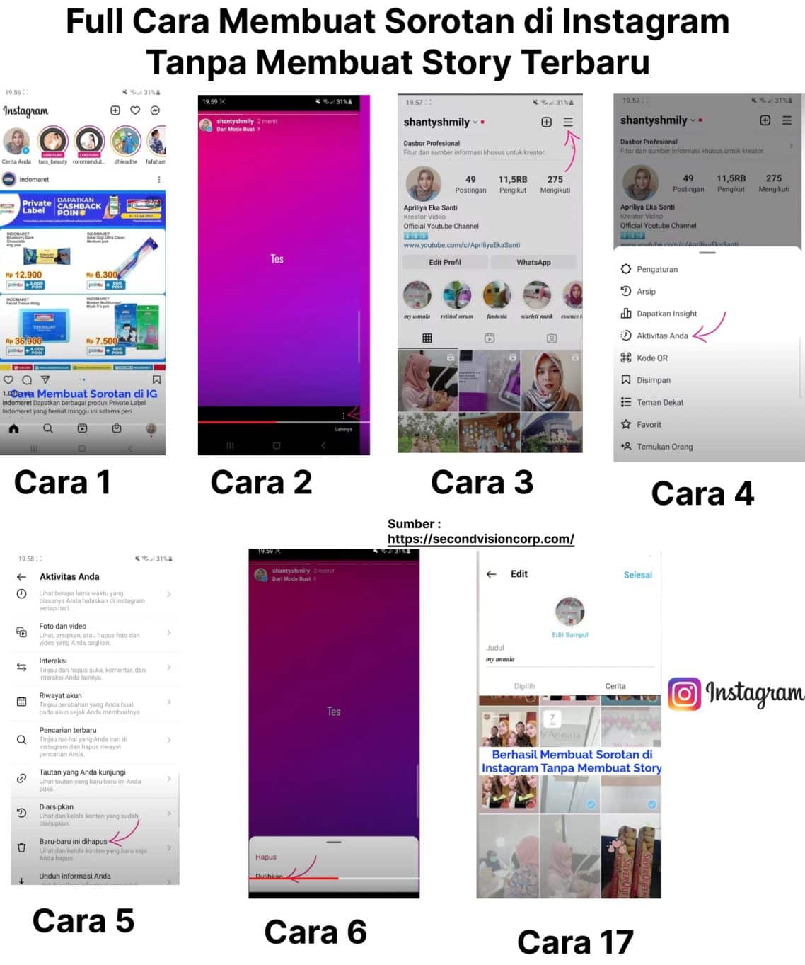 Cara Membuat Sorotan di Instagram Tanpa Membuat Story Terbaru