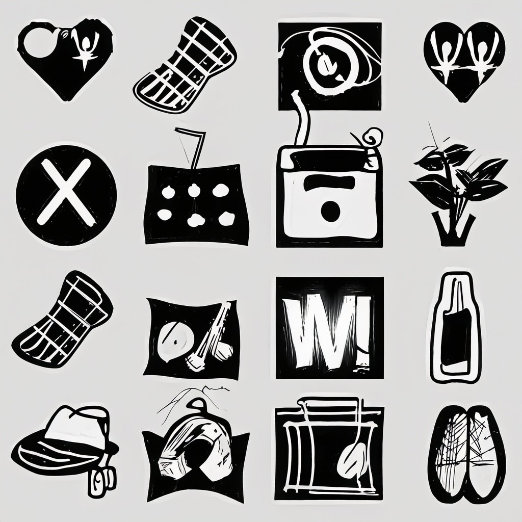 icons highlight ig black