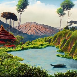 contoh gambar pemandangan alam sekitar