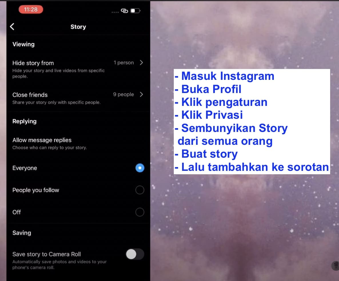 Trik-cepat-membuat-sorotan-ig-tanpa-story jaga privasi