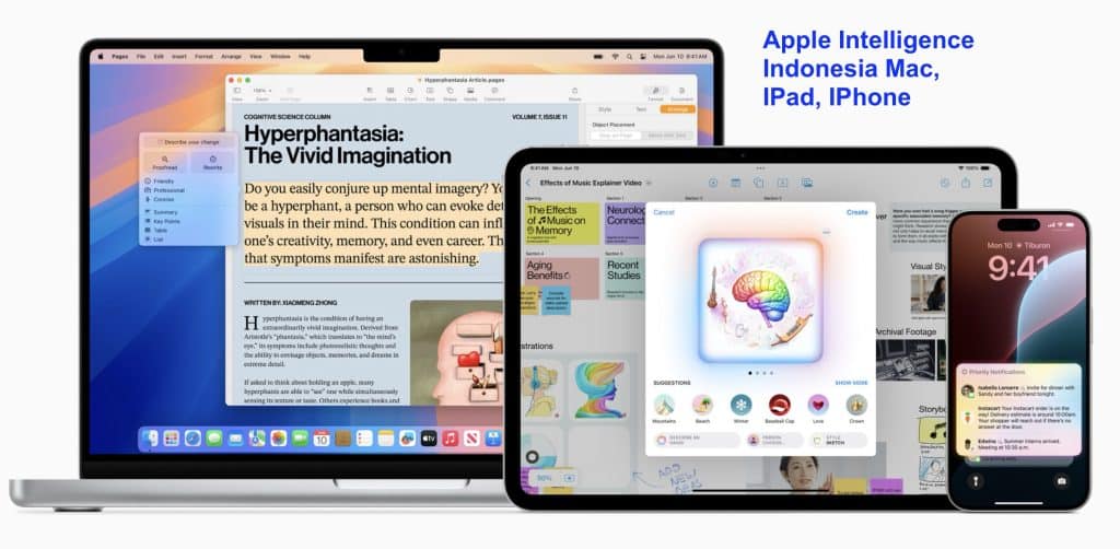 Apple Intelligence iPhone iPad Mac di Indonesia