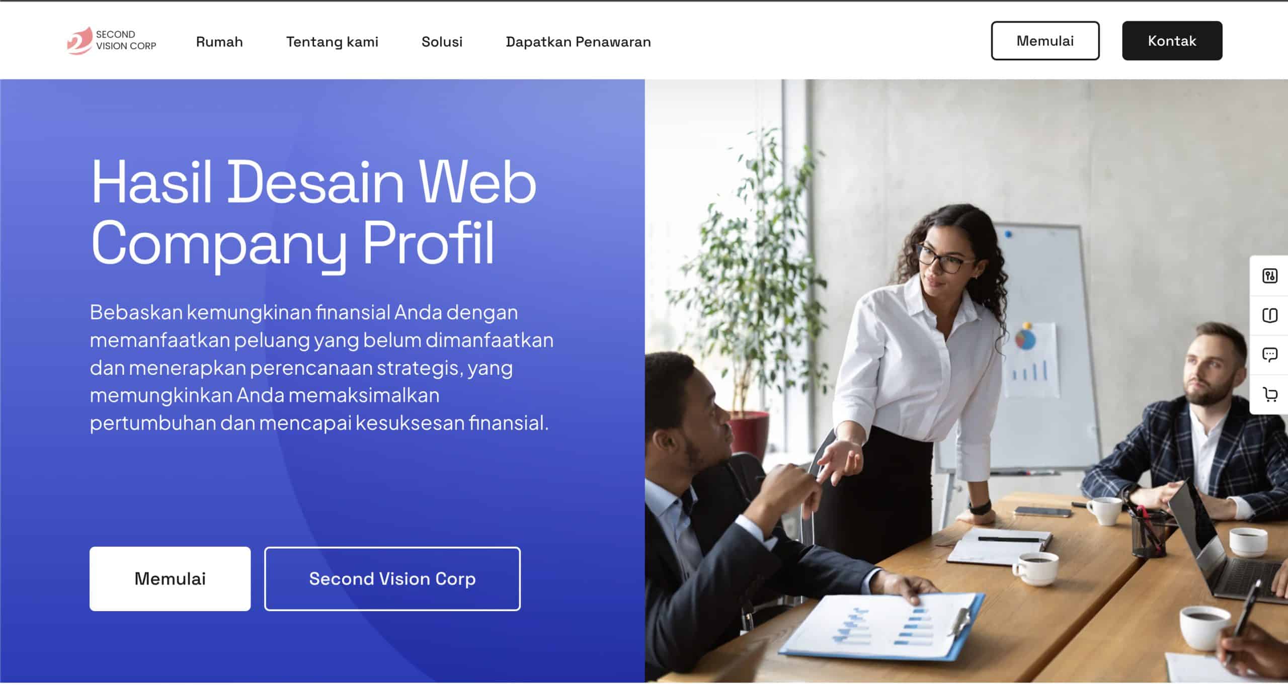 Pilihan Desain tema website Profil